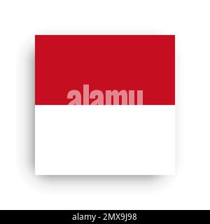Drapeau vectoriel carré de Monaco Illustration de Vecteur