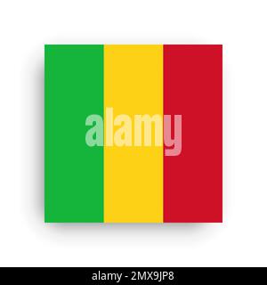 Drapeau vecteur carré du Mali Illustration de Vecteur