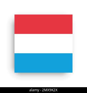 Drapeau vectoriel carré du Luxembourg Illustration de Vecteur