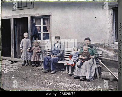 Groupe Sewen, Haut-Rhin, Alsace, France , 1917 - Alsace - Paul Castelnau (section photographique des armées) - (juin) Banque D'Images