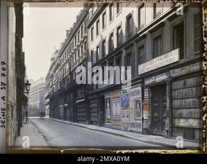 Paris (9th arr.), France Maisons expropriées rue Laffitte, pour le forage du boulevard Haussmann , Banque D'Images