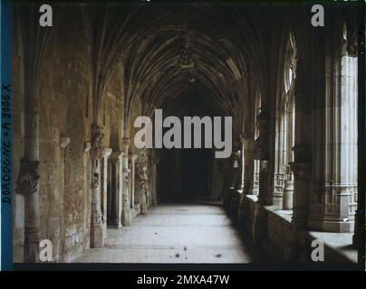 Cadouin, Dordogne , 1916 - provinces françaises - Jean Brunhes, Auguste Léon et Georges Chevalier - (avril-juillet) Banque D'Images