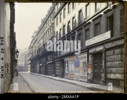 Paris (9th arr.), France Maisons expropriées rue Laffitte, pour le forage du boulevard Haussmann , Banque D'Images