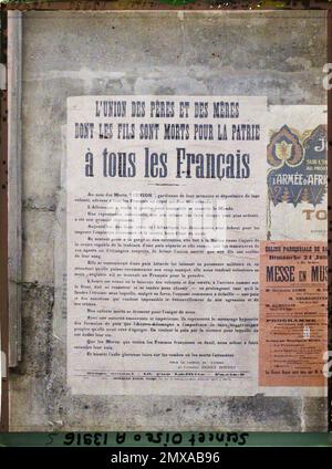 Saint-Cloud, France présente l'Union des Pères et des mères dont les fils sont morts pour la Patrie , Banque D'Images