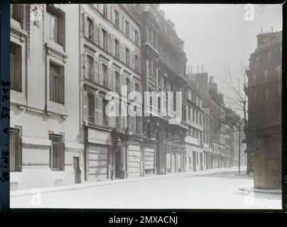 Paris (9th arr.), France Maisons expropriées rue Taitbout, pour le forage du boulevard Haussmann , Banque D'Images