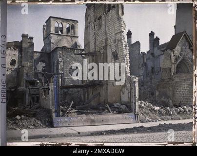 Reims , Marne , Champagne , France , 1919 - Reims - Auguste Léon - (avril -juin) Banque D'Images