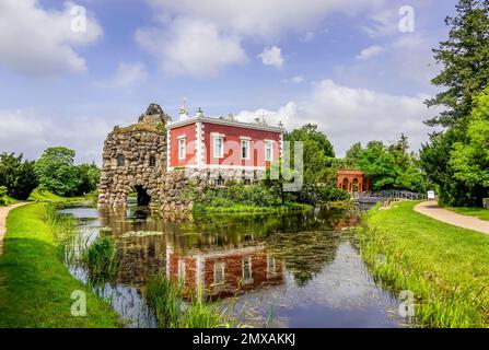 Rock Island, Woerlitz Garden Kingdom, Saxe-Anhalt, Allemagne Banque D'Images