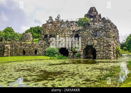 Rock Island, Woerlitz Garden Kingdom, Saxe-Anhalt, Allemagne Banque D'Images