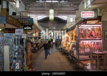 Marché municipal, Chania, Crète, Grèce Banque D'Images