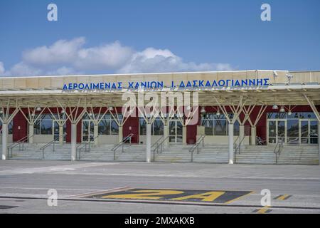 Aéroport international de Chania 'Ioannis Daskalogiannis', Chania, Crète, Grèce Banque D'Images