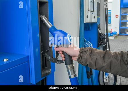 Photo Symbol, voiture, ravitaillement, prix du carburant Banque D'Images