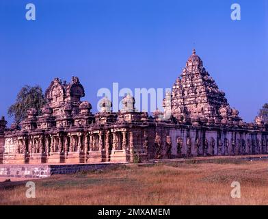 Temple Kailasanathar du 8th siècle à Kancheepuram Kanchipuram près de Chennai, Tamil Nadu, Inde du Sud, Inde, Asie Banque D'Images