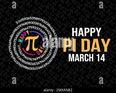 Vecteur de conception de modèle de jour pi international heureux Banque D'Images
