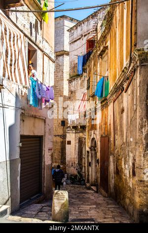 Ruelles de la vieille ville, Taranto, Puglia, Taranto, Puglia, Italie Banque D'Images