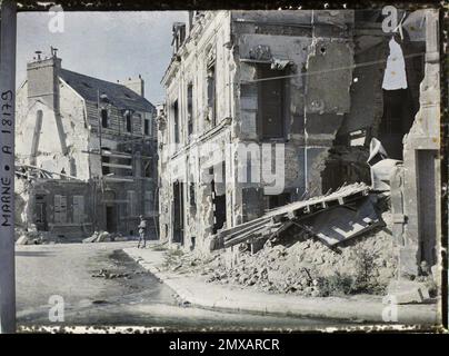 Reims , Marne , Champagne , France , 1919 - Reims - Auguste Léon - (septembre) Banque D'Images