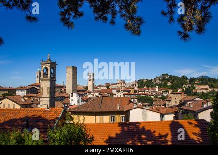 Panorama Bergame, Lombardie, Italie, Bergame, Lombardie, Italie Banque D'Images