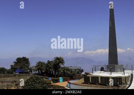 Darjeeling, Bengale-Occidental, Inde - 15 mars 2022: Patrimoine mondial de l'unesco darjeeling chemin de fer himalayan à la boucle de batasia Banque D'Images