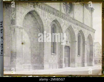 Vicence, Italie façade de la ville de Saint Mary's , 1918 - Italie - Fernand Cuville - (mars -août) Banque D'Images