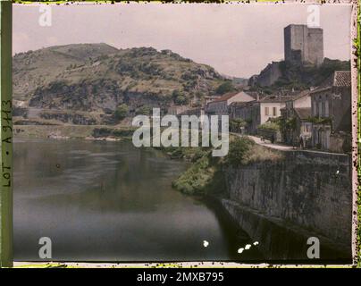 Luzech , France , 1916 - provinces françaises - Jean Brunhes, Auguste Léon et Georges Chevalier - (avril-juillet) Banque D'Images