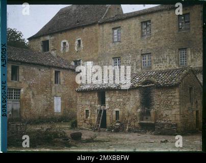 Cadouin, Dordogne , 1916 - provinces françaises - Jean Brunhes, Auguste Léon et Georges Chevalier - (avril-juillet) Banque D'Images