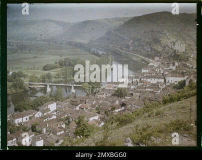 Luzech , France , 1916 - provinces françaises - Jean Brunhes, Auguste Léon et Georges Chevalier - (avril-juillet) Banque D'Images