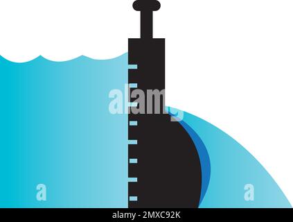 Symbole de dessin d'illustration vectorielle du logo Water Dam. Illustration de Vecteur