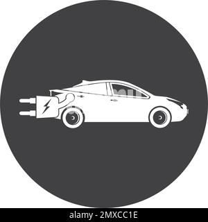 modèle de conception de l'illustration vectorielle du logo de voiture électrique Illustration de Vecteur