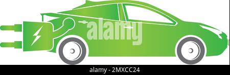 logo d'illustration vectoriel d'icône de voiture électrique Illustration de Vecteur