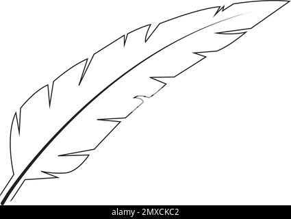 Plumes, vecteur, silhouette, icône, illustration du logo. Illustration de Vecteur