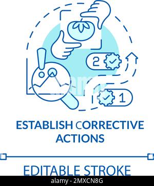 Établir des mesures correctives icône du concept turquoise Illustration de Vecteur