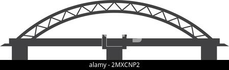 Logo d'illustration d'icône de vecteur de pont Illustration de Vecteur