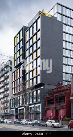 Melbourne, Victoria, Australie - logement étudiant Scape Carlton par Denton Corker Marshall Architects Banque D'Images