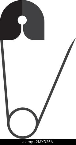 modèle de conception de logo d'illustration vectorielle d'icône de broche de couture. Illustration de Vecteur
