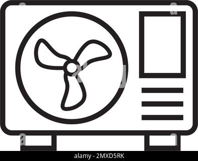 Modèle de conception d'illustration vectorielle d'icône AC outdoor. Illustration de Vecteur