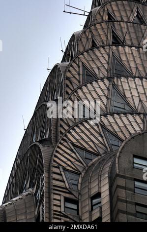 Le Chrysler Building, gratte-ciel art déco qui était autrefois le plus haut bâtiment de la terre, situé à Lexington Avenue, New York. Banque D'Images