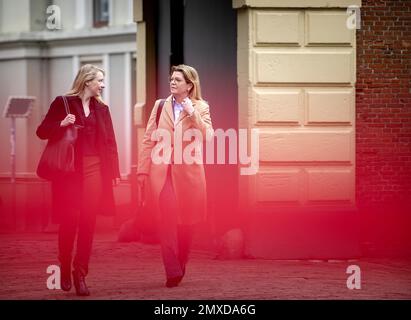 LA HAYE - Christianne van der Wal-Zeggelink, ministre de la nature et de l'azote à Binnenhof avant le Conseil hebdomadaire des ministres. ANP KOEN VAN WEEL pays-bas hors - belgique hors Banque D'Images