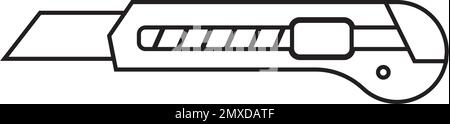 couteau - modèle de conception vectoriel d'icône de papeterie Illustration de Vecteur