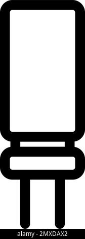 Icône de condensateur simple. Composant électronique. Vecteur.f modifiable Illustration de Vecteur