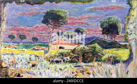 Paysage du Sud (Paysage du midi). Musée : COLLECTION PRIVÉE. Auteur: PIERRE BONNARD. Banque D'Images