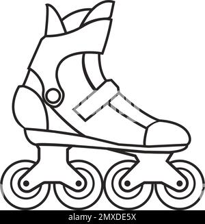 modèle de dessin vectoriel du logo skate Illustration de Vecteur