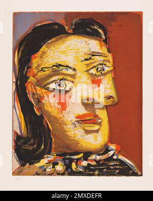 Tête de femme No 4. Portrait de Dora Maar. Musée : COLLECTION PRIVÉE. Auteur: PABLO PICASSO. Banque D'Images