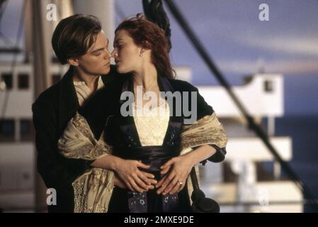 Le film Titanic Leonardo DiCaprio et Kate Winslet Banque D'Images