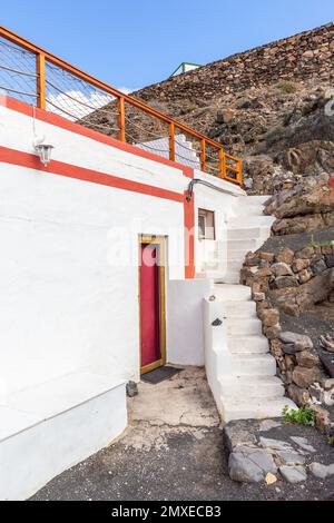 Vue sur le Puertito de los Molinos sur la côte ouest de l'île de Fuertventura. Banque D'Images