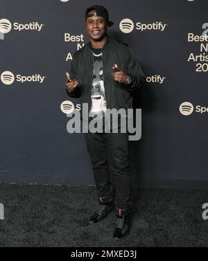 Los Angeles, États-Unis. 02nd févr. 2023. Kwame Siegel arrive jeudi, à 2 février 2023, à la meilleure fête des nouveaux artistes de Spotify en 2023, au Pacific Design Center de West Hollywood, Californie. (Photo par Sthanlee B. Mirador/Sipa USA) crédit: SIPA USA/Alay Live News Banque D'Images