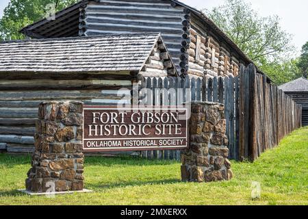 Lieu historique de fort Gibson à fort Gibson, Oklahoma. (ÉTATS-UNIS) Banque D'Images