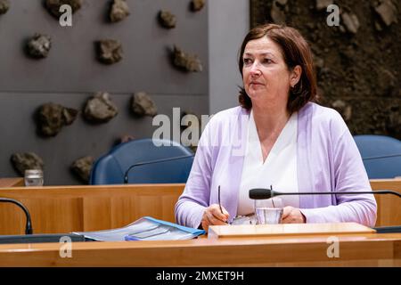 LA HAYE, PAYS-BAS - JANVIER 24 : Ministre des soins de longue durée et des sports Conny Helder de VVD(VVD) pendant l'heure des questions au Parlement néerlandais de Tweede Kamer sur 24 janvier 2023 à la Haye, pays-Bas (photo de Jeroen Meuwsen/Orange Pictures) Banque D'Images