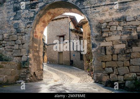 Rues de la vieille ville de Valderrobres. Province de Teruel Banque D'Images