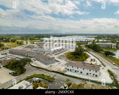 Miami, FL, Etats-Unis - 28 janvier 2023: Photo aérienne Lennar au développement Westview Miami FL Banque D'Images