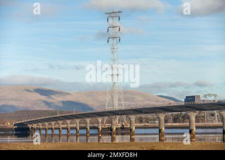 Clackmannanshire Bridge au-dessus du Firth of Forth en Écosse qui a ouvert à la circulation le 19 novembre 2008 Banque D'Images