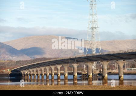 Clackmannanshire Bridge au-dessus du Firth of Forth en Écosse qui a ouvert à la circulation le 19 novembre 2008 Banque D'Images